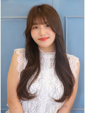 ヘア ルミナス バイ フォルテ(HAIR LUMINAS by FORTE) こなれミディ/前髪/黒髪/ボブルフ/ネビージュ/小顔/ワンレン