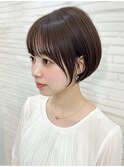 ショート 丸みショート 再現性カット 暖色系カラー 30代40代