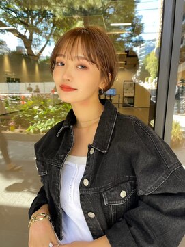 ギークス(GEEKS) 【GEEKS渋谷】シースルーマッシュ/襟足短め/春夏/ライトベージュ