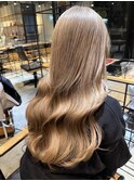 顔周りレイヤー/ダブルカラー/髪質改善/ケアブリーチ万代新潟駅