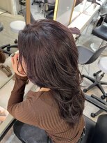 ブレンド 渋谷(BLend)&nbsp;ハイライトミディアムヘア暗めカラーオリーブグレー