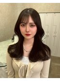 ヨシンモリ風ロングレイヤー×シースルーバング