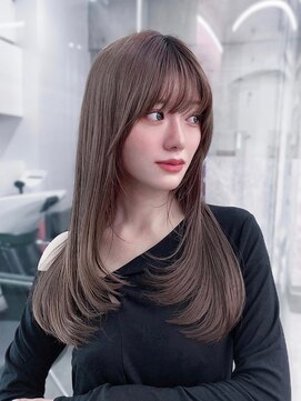 フィヴェント(Fivent) 美髪韓国レイヤーイメチェン暗めデザインカラーくびれヘア