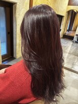 穀雨(Kokuu)&nbsp;着物ヘア/ダークアッシュ/ミディアムレイヤーカット/弥富