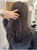 *セミロングレイヤーカット顔周りレイヤーウルフハッシュカット