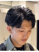 MEN’S HAIR/サーフカール/刈り上げセンターパート/円町