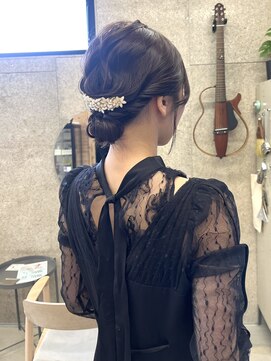 シロ 大名2号店(SiLO) お呼ばれ＊シニヨンアレンジ×ボブ