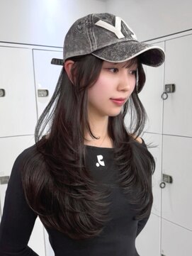 エル バイ アンキシム(elu by AHNKISM) 韓国風レイヤーカット似合わせ顔まわりくびれ心斎橋