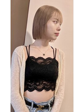 ロチカバイドールヘアー 心斎橋(Rotika by Doll hair) bob×ミルクティベージュ