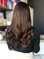 ノッポサン(Noppo3) マロンベージュ 髪質改善 艶カラー ロングヘア ゆる巻き 20代