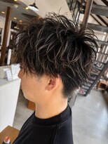 リドル ヘアー 駒生店(Riddle HAIR) セット簡単な無造作メンズパーマ
