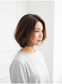 前髪なしボブ