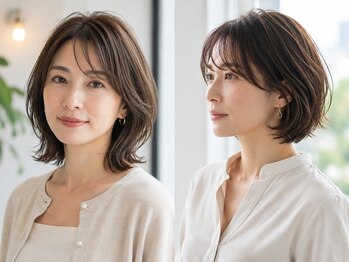 トリッカバルコニー ハヤマ(tricca Balcony Hayama)の写真/骨格や髪質を見極める大人の顔周りカット。繊細なニュアンスで、あなたの魅力を最大限に引き出します