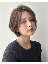 ネルヘアー 東三国(Nel.hair) かき上げ前下がりショートボブ