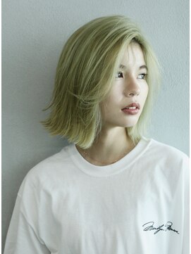 タグ(#tag) #外ハネ切りっぱなしボブ