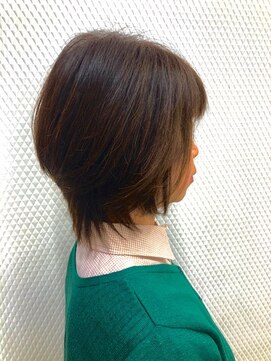 クオリス 上福岡店(QUALIS) 小顔/ひし形シルエット/ウルフショート/30代40代50代/ブラウン