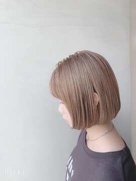 アンジェリカ 岡山店(ANGELICA) ANGELICA　ナチュラルミニボブ ハイミルクティーベージュ