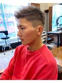 【IRIE HAIR赤坂】ダブルカラー×フェードカット×アップバング