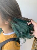 小顔セミウェットウェーブピンクベージュハイライトカラー