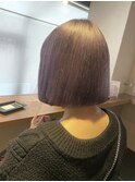 ラベンダーアッシュ×ボブ