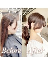 顔まわりのカットで劇的イメチェン♪ご自宅でも再現性のあるふわっと可愛いヘア【韓国ヘア/エクステ/前髪】