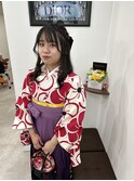 ハーフアップスタイル
