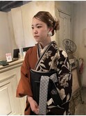 卒業式ヘアセット 着付け