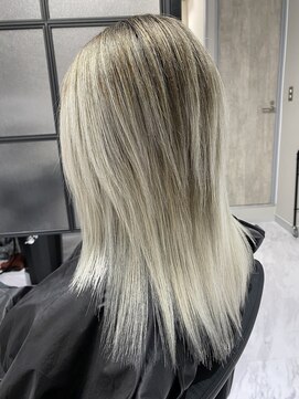 ラムシェール(LamChele) 【lamchele】ホワイトミルクティーグレージュ×バレイヤージュ