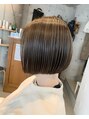 アオゾラヘアーカミノウラ(AOZORA HAIR kaminoura) ハイライトで立体感が増すミニボブ♪シルエットにこだわってます