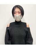 黒髪が似合うハンサムショート