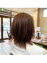 プリズム ヘアーデザイン みずほ台店&nbsp;ミディアム外ハネスタイル