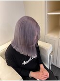 8236ラベンダーパープルハイトーンダブルカラーレイヤーカット