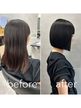ヘアサロン ドットプラス 町田店(dot. plus) 【中西里美】バッサリボブ
