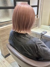 ジャストビューティマカロン 上大岡(Just Beauty macaron)&nbsp;【 mio 】ダブルカラー/ミルクティーピンク/ボブ