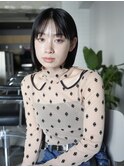 ミディアムロング顔周りレイヤーおくれ毛前髪万代新潟