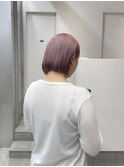 ハイトーンボブ/ピンクカラー/枚方美容室/大阪美容室