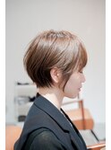 別府ショートボブ顔まわりレイヤーカット髪質改善カラー
