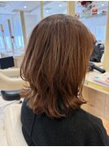 30代40代50代60代白髪ぼかしベージュウルフレイヤーセミロング