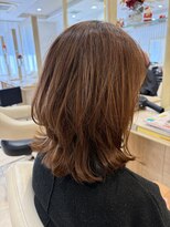 アッシュ 仙川店(Ash)&nbsp;30代40代50代60代白髪ぼかしベージュウルフレイヤーセミロング