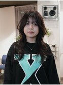 ウォームモカブラウン×ロングレイヤースタイル