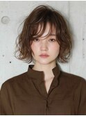 着物ヘア/ダークアッシュ/ミディアムレイヤーカット/表参道