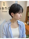20代30代40代50代丸みショートボブ似合わせカット（銀座）