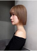 顔周りレイヤーボブ前髪カット大人ガーリー _ba574711