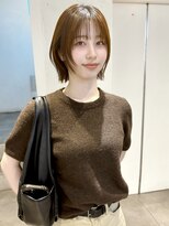 ゼスト ジグ(ZEST ZIGU)&nbsp;レイヤーボブミルクティーブラウンハッシュカット吉祥寺《宮坂》