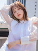 大人ガーリー#ダークアッシュミディアムレイヤーカット