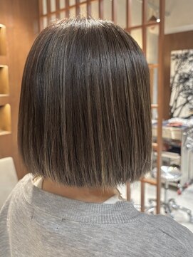 オーガニックトリコ 所沢(organic+tricot) 30代40代◎春カラー◎大人アッシュグレージュハイライト×ボブ