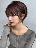 【MINX】くびれヘアアプリコットオレンジハイライトカラー_銀座