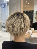 men's/メンズツイストスパイラルパーマ/ナチュラルアップバング