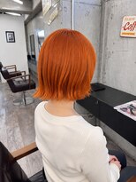 ルスト 成増店(Lust) ノンジアミンカラー×ブリーチなしダブルカラー×外ハネボブ