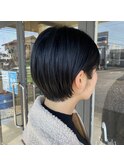 165. 黒髪ハンサムショート/大人シルエット/顔周り